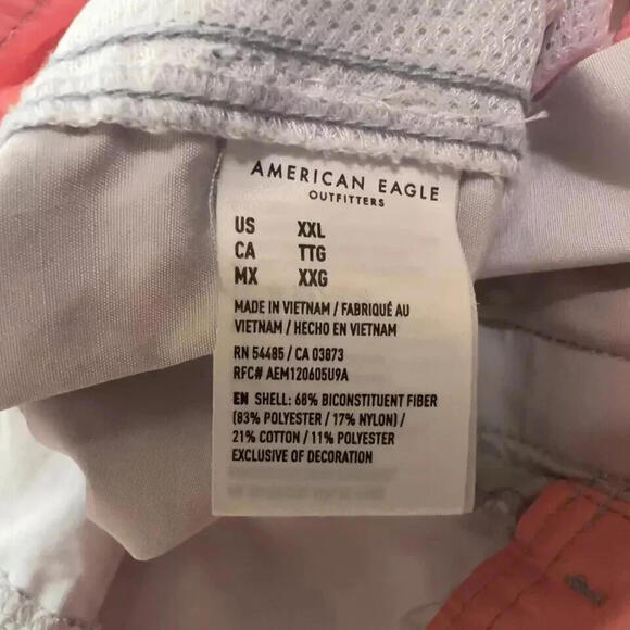 American Eagle Board Shorts Men's XXL 2XL 9 1/2" Inseam Palm Trees Beach Scene - Picture 4 of 4